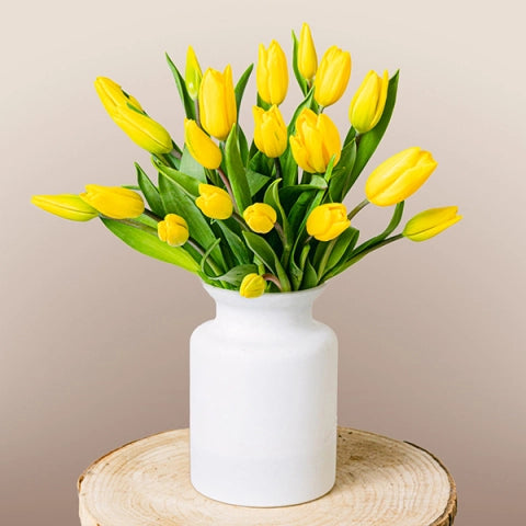 Güneş Işıltısı Sarı Lale Buketi - Premium Çiçek