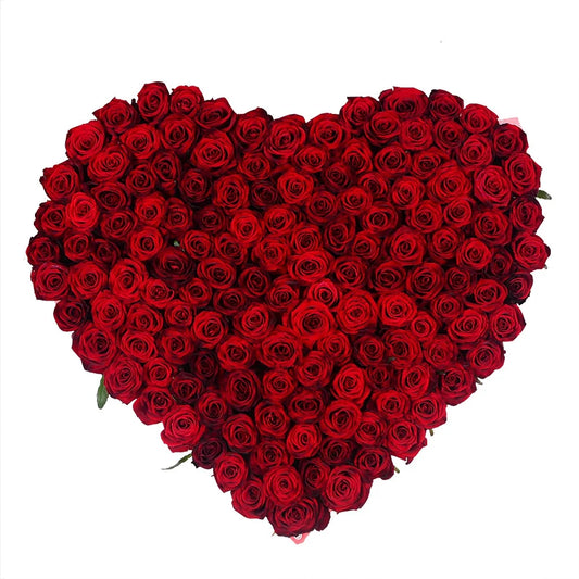 Kalpten Kalbe Kırmızı Gül Yumağı - 145 Kırmızı Gül - Premium Çiçek